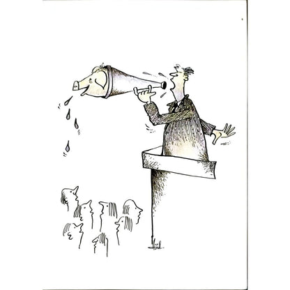 Adomas Zilinskas 29x21cm Orijinal Karikatür BOD05997