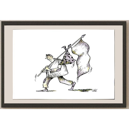 Adomas Zilinskas 29x21cm Orijinal Karikatür BOD05998