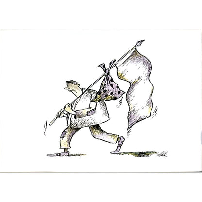 Adomas Zilinskas 29x21cm Orijinal Karikatür BOD05998