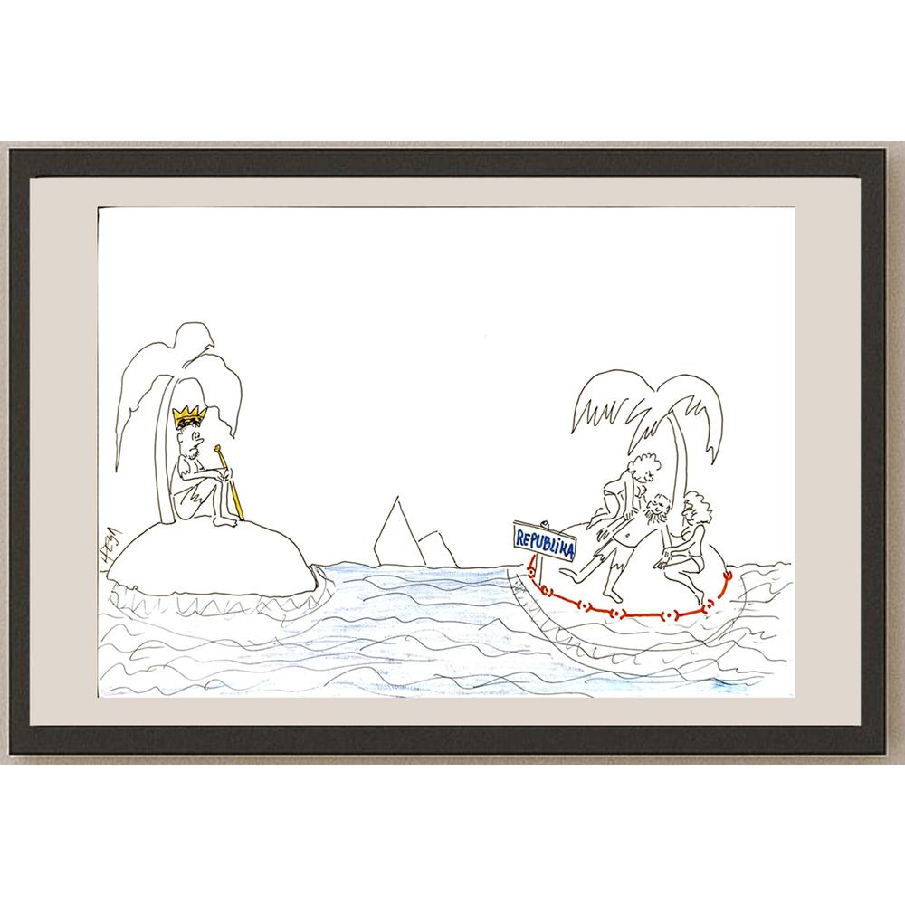 Nedeljko Deretic 29x21cm Orijinal Karikatür BOD06008