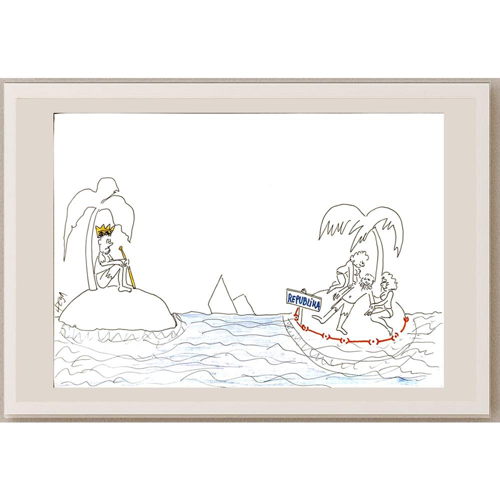 Nedeljko Deretic 29x21cm Orijinal Karikatür BOD06008