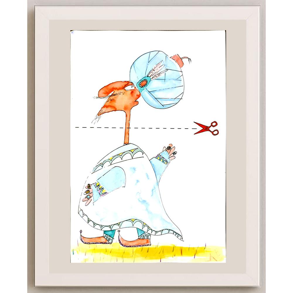 Nikolay Fitkov 29x21cm Orijinal Karikatür BOD06011