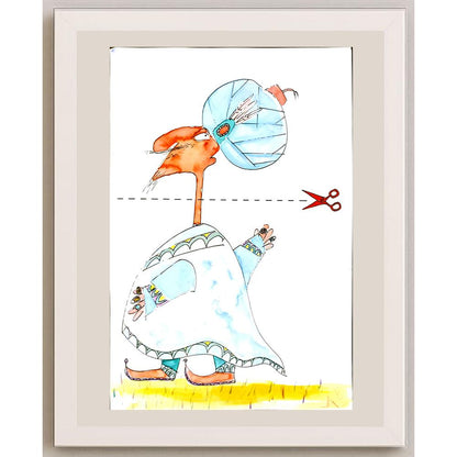 Nikolay Fitkov 29x21cm Orijinal Karikatür BOD06011