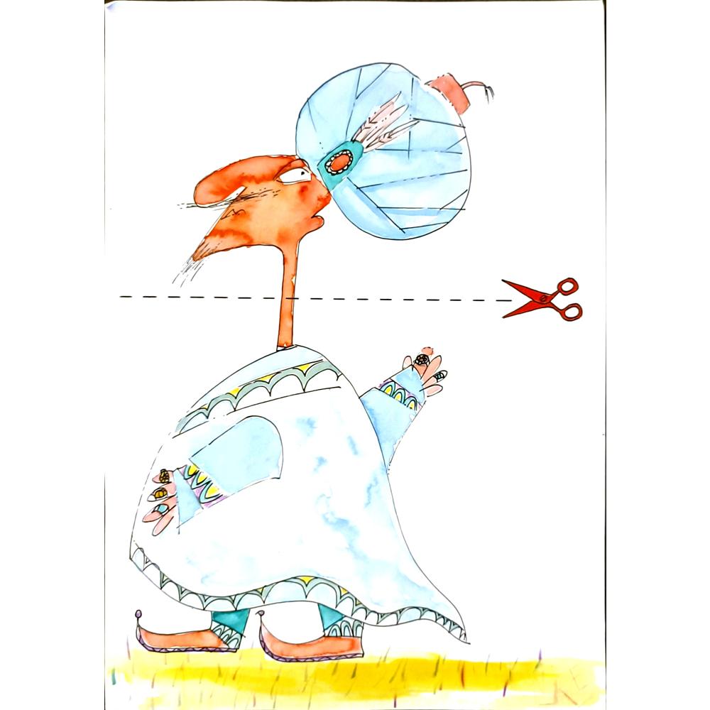 Nikolay Fitkov 29x21cm Orijinal Karikatür BOD06011