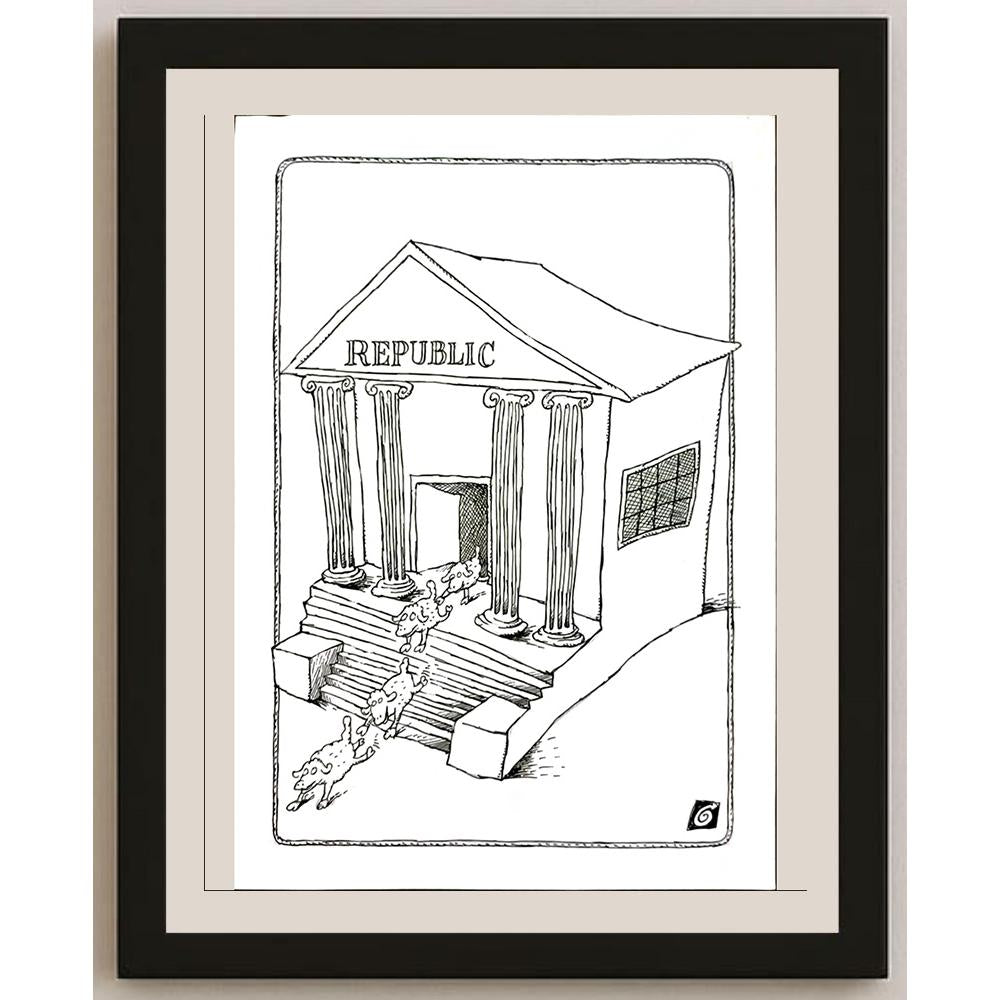Ion Barbu 35x25cm Orijinal Karikatür BOD06013