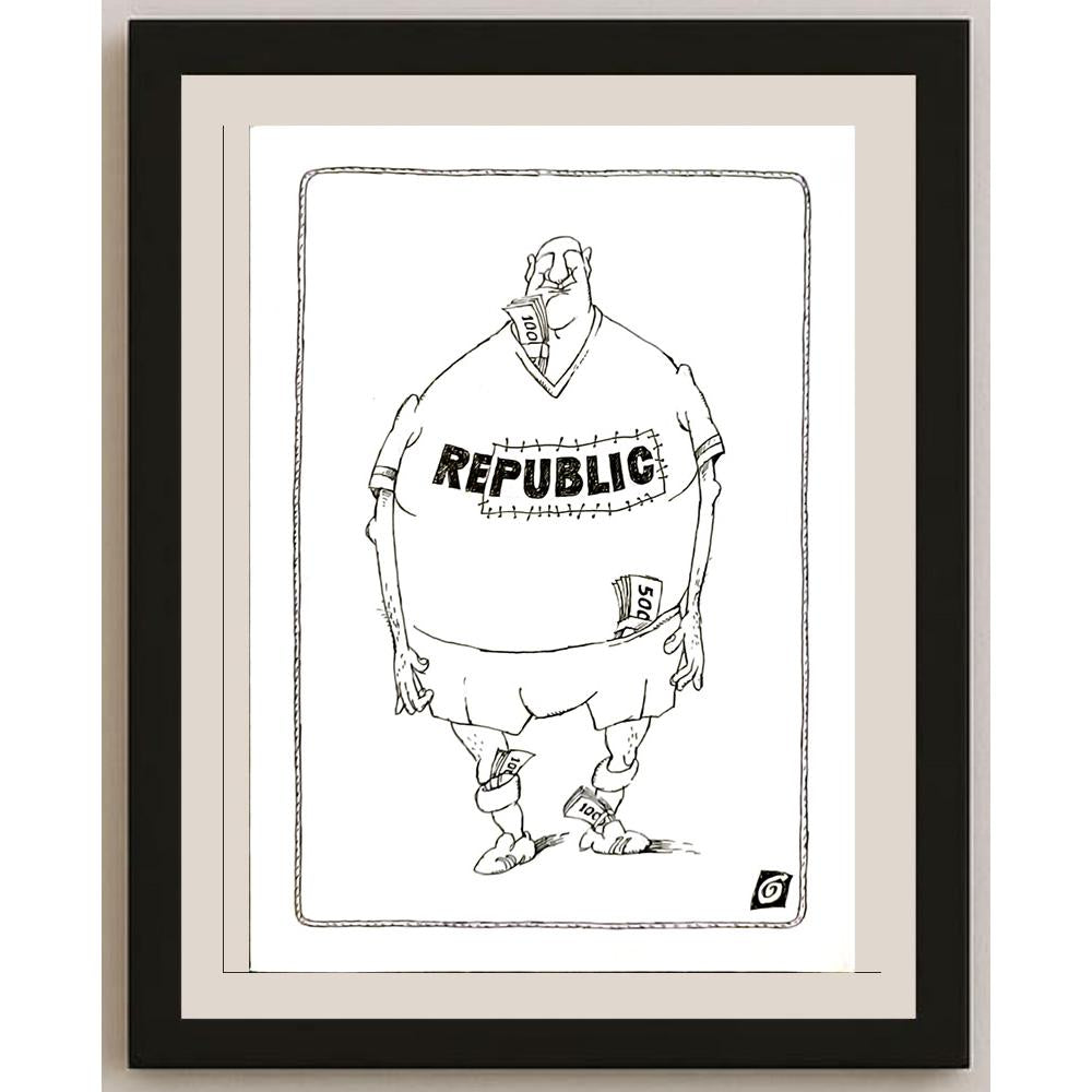 Ion Barbu 35x25cm Orijinal Karikatür BOD06014