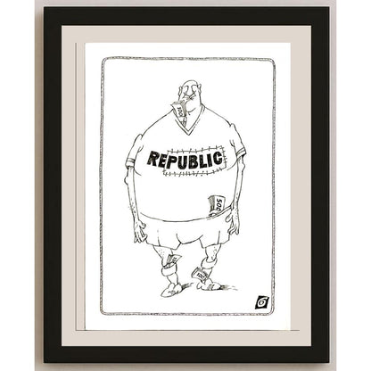 Ion Barbu 35x25cm Orijinal Karikatür BOD06014