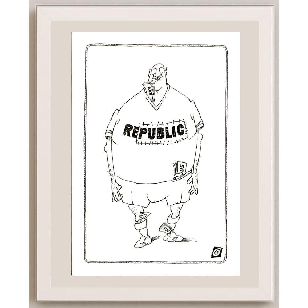 Ion Barbu 35x25cm Orijinal Karikatür BOD06014