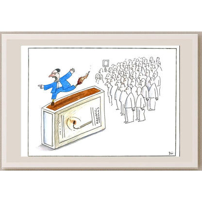 Masoud Ziaei Zardkhashosei 29x21cm Orijinal Karikatür BOD06018