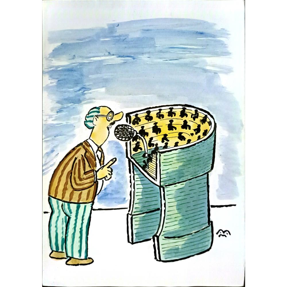 Mileta Miloradovic 29x21cm Orijinal Karikatür BOD06019