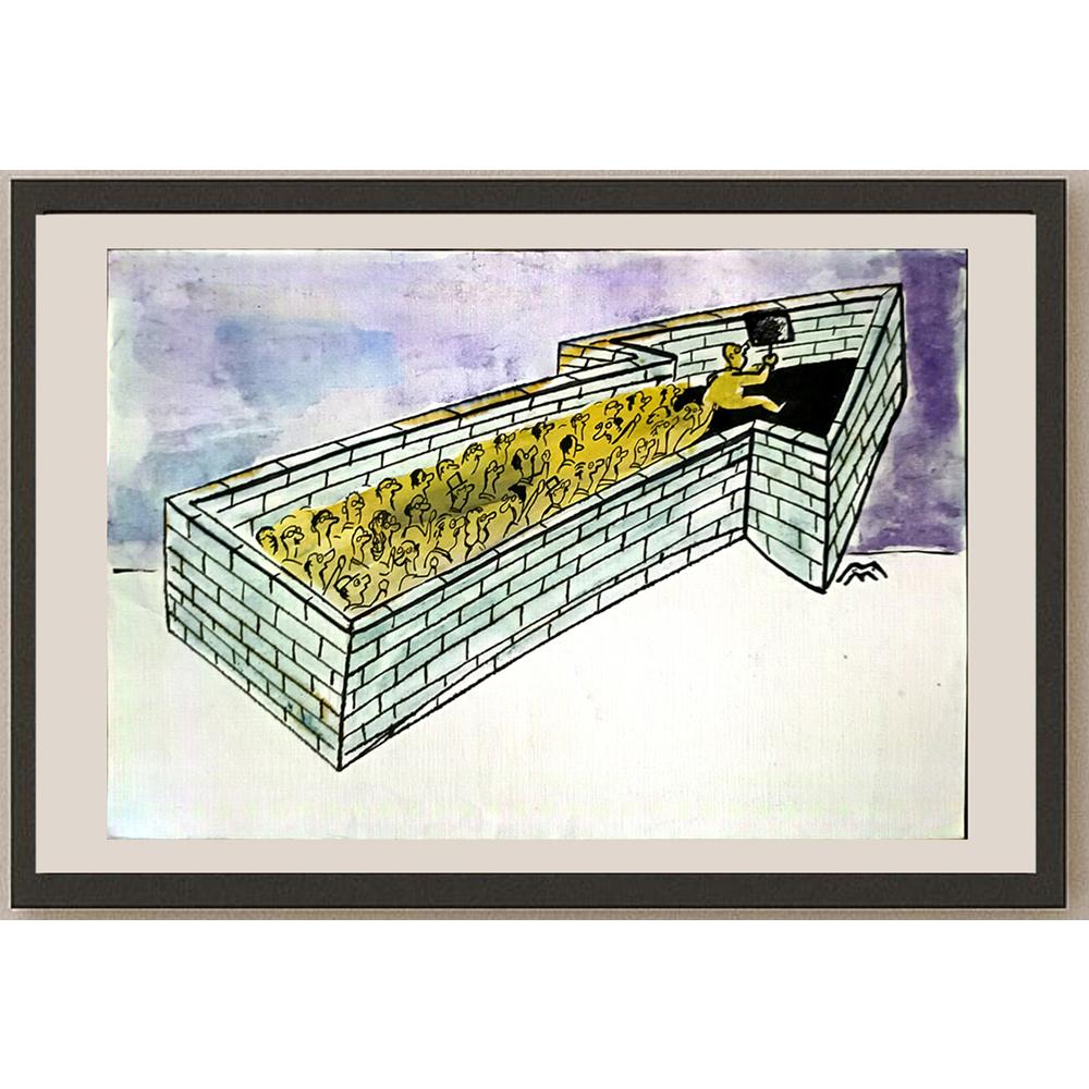 Mileta Miloradovic 29x21cm Orijinal Karikatür BOD06020