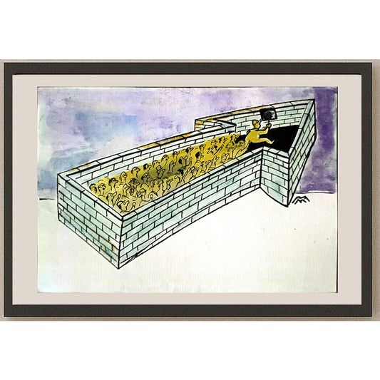 Mileta Miloradovic 29x21cm Orijinal Karikatür BOD06020