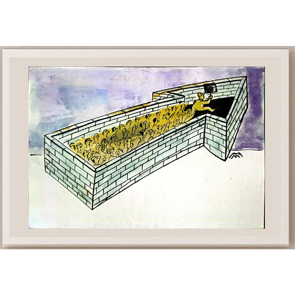 Mileta Miloradovic 29x21cm Orijinal Karikatür BOD06020
