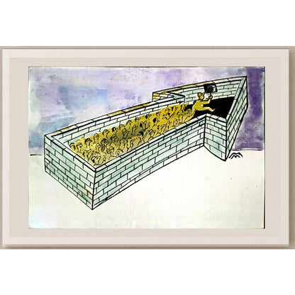 Mileta Miloradovic 29x21cm Orijinal Karikatür BOD06020