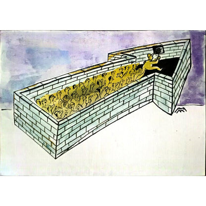 Mileta Miloradovic 29x21cm Orijinal Karikatür BOD06020