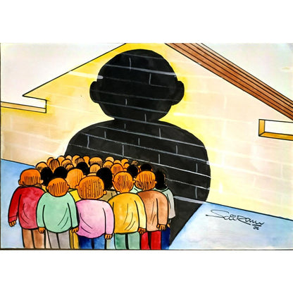 Sairam Akundi 29x21cm Orijinal Karikatür BOD06022