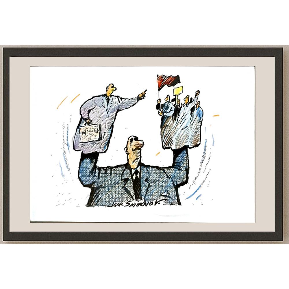 Igor Smirnov 29x21cm Orijinal Karikatür BOD06026