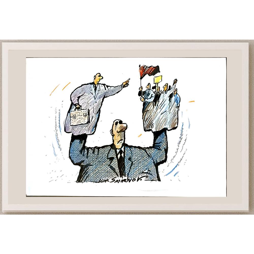 Igor Smirnov 29x21cm Orijinal Karikatür BOD06026