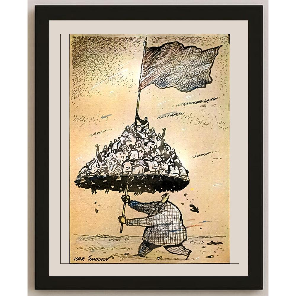 Igor Smirnov 29x21cm Orijinal Karikatür BOD06027