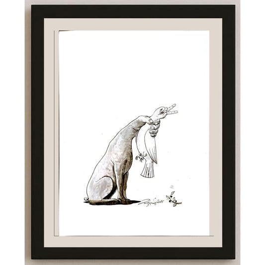 Hikmet Cerrah 43x30cm Orijinal Karikatür BOD06034