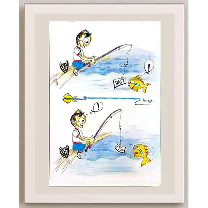 Hassan Taha 35x25cm Orijinal Karikatür BOD06038