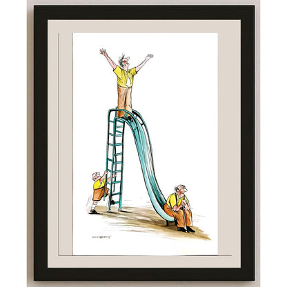 Oleksiy Kustovskiy 35x25cm Orijinal Karikatür BOD06043