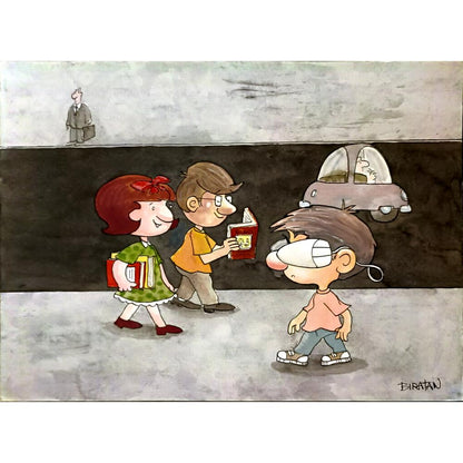 Britan Porto 35x25cm Orijinal Karikatür BOD06044