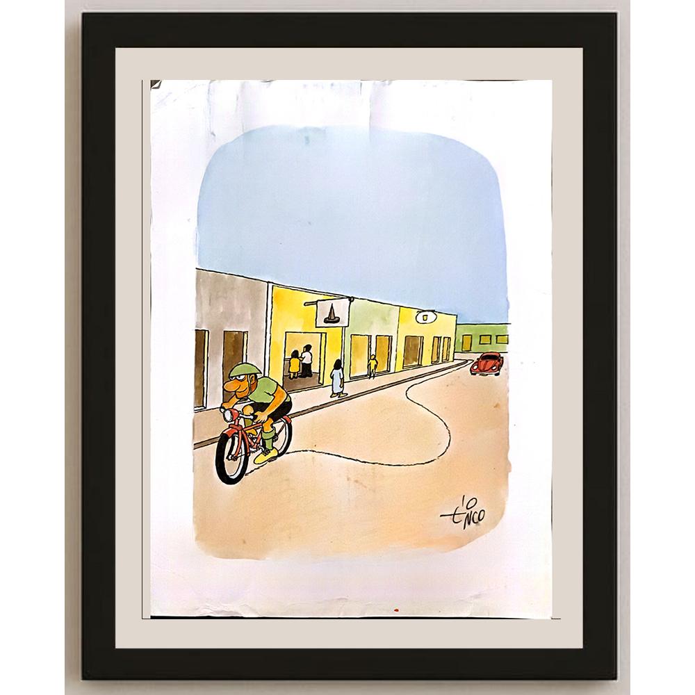Erico Junqueira Ayres 43x30cm Orijinal Karikatür BOD06047