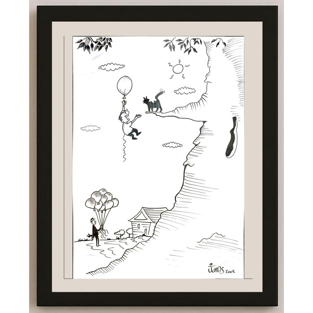 Carlos Augusto Nascimento 29x21cm Orijinal Karikatür BOD06052
