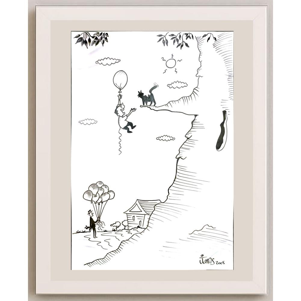 Carlos Augusto Nascimento 29x21cm Orijinal Karikatür BOD06052