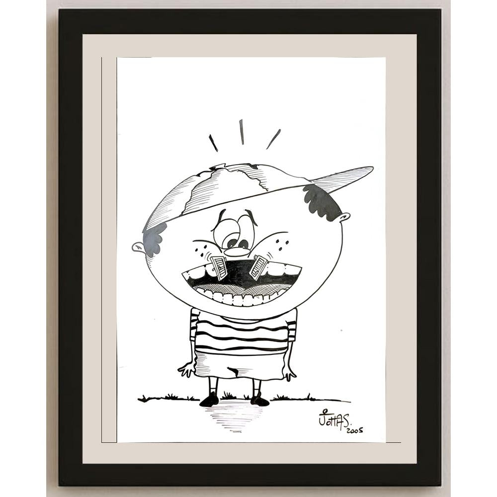 Carlos Augusto Nascimento 29x21cm Orijinal Karikatür BOD06053