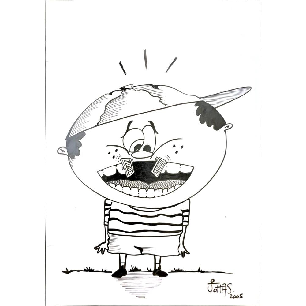Carlos Augusto Nascimento 29x21cm Orijinal Karikatür BOD06053
