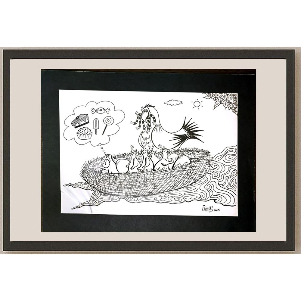 Carlos Augusto Nascimento 29x21cm Orijinal Karikatür BOD06054