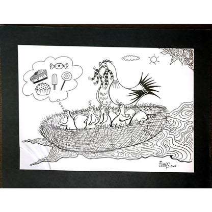 Carlos Augusto Nascimento 29x21cm Orijinal Karikatür BOD06054