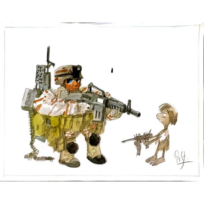 Cristobal Reinoso 43x30cm Orijinal Karikatür BOD06056