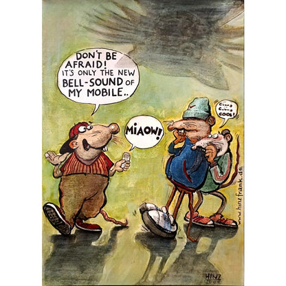 Frank Hinz 35x25cm Orijinal Karikatür BOD06060