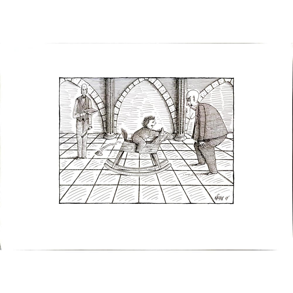 Jano Valter 43x30cm Orijinal Karikatür BOD06061