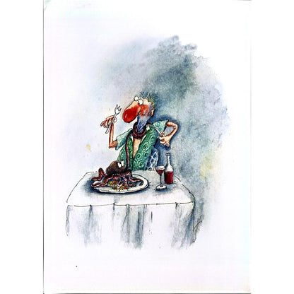 Natasa Kostovski 35x25cm Orijinal Karikatür BOD06065