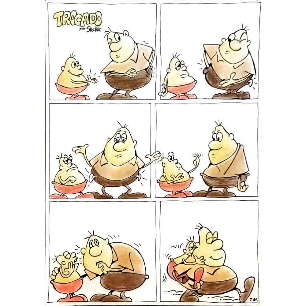 Louis Paulo Stocker 43x30cm Orijinal Karikatür BOD06068