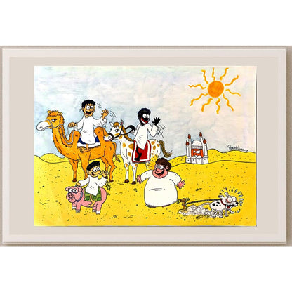 Pedro De Luna Treire 43x30cm Orijinal Karikatür BOD06071