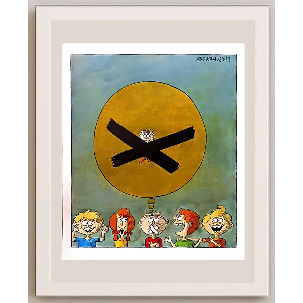 Mihajlov Delcho 33x30cm Orijinal Karikatür BOD06075
