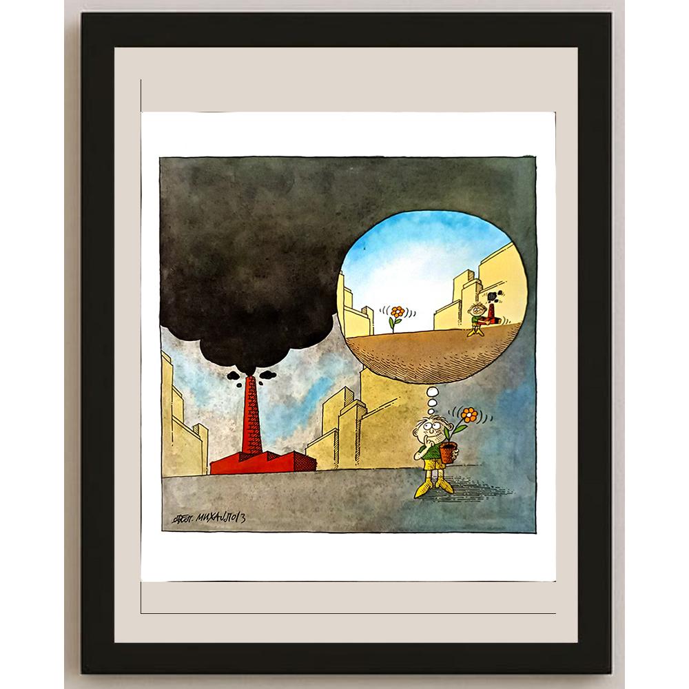 Mihajlov Delcho 33x30cm Orijinal Karikatür BOD06077