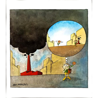 Mihajlov Delcho 33x30cm Orijinal Karikatür BOD06077