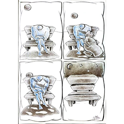 Elham Ataee Azar 29x21cm Orijinal Karikatür BOD06091