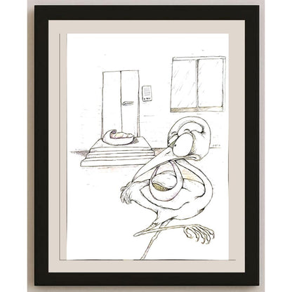 Dawood Deldar 29x21cm Orijinal Karikatür BOD06093