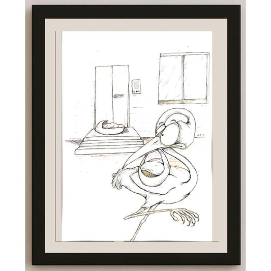 Dawood Deldar 29x21cm Orijinal Karikatür BOD06093