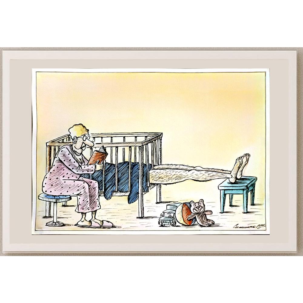 Vadim Siminoga 29x21cm Orijinal Karikatür BOD06095
