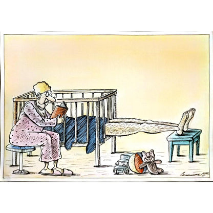 Vadim Siminoga 29x21cm Orijinal Karikatür BOD06095