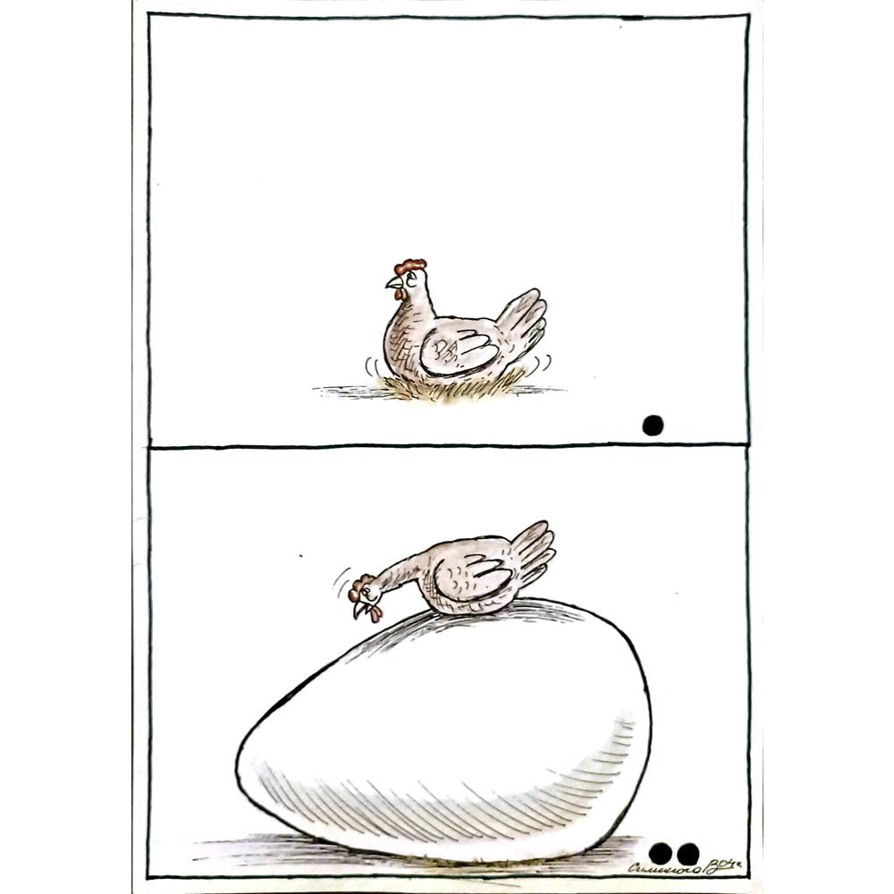 Vadim Siminoga 29x21cm Orijinal Karikatür BOD06097