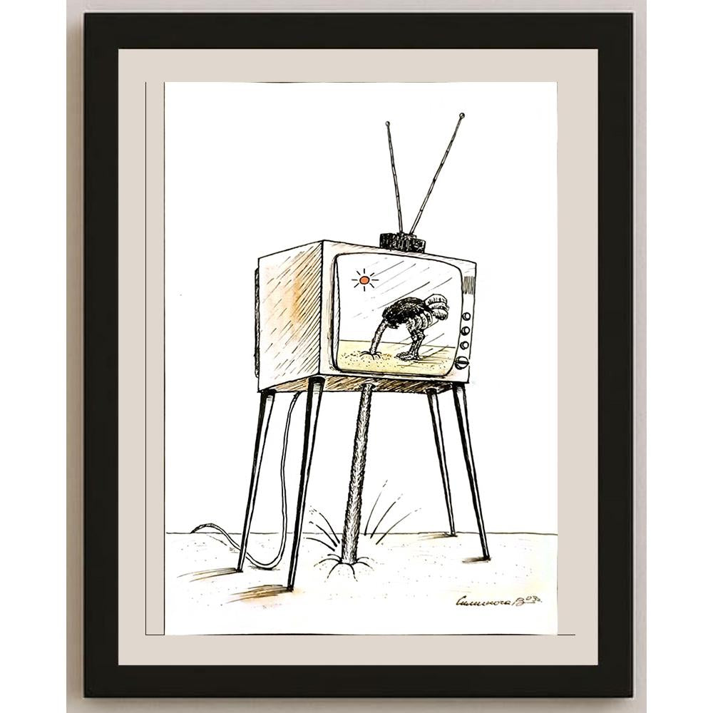 Vadim Siminoga 29x21cm Orijinal Karikatür BOD06098